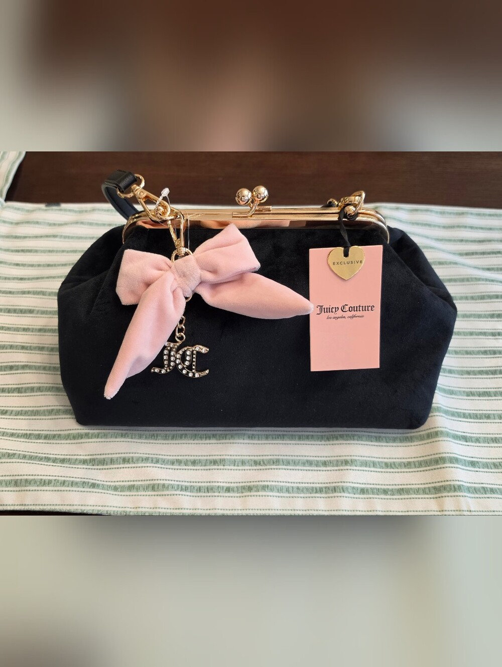 Juicy Couture bag Liquorice Charm Haus Frame Clutch -Brand New with tag